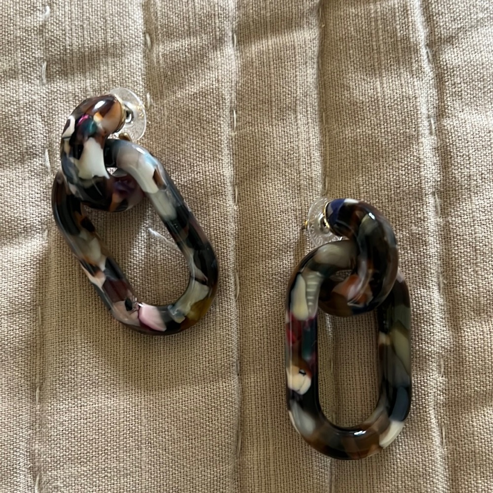 Acrylic Margot statement earrings multi colored